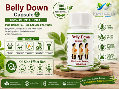 Belly Down – Natural Herbal Fat Burner for Flat Belly